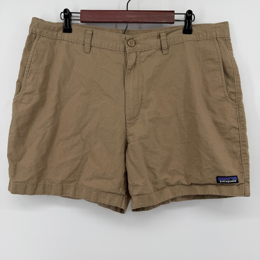 Patagonia Hemp Cotton Shorts Mens 38 Brown Tan Lightweight Outdoor Gorpcore Hike